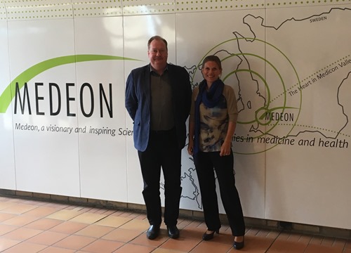 Medeon CEO Ulf Andersson with Ebba Lund