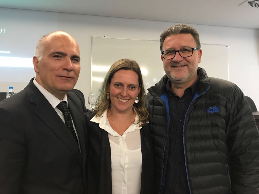 L-R: IASP President Josep Piqué, Feevale Techpark Executive Manager Daniela Eckert, Prof. Dr. Cleber Prodanov