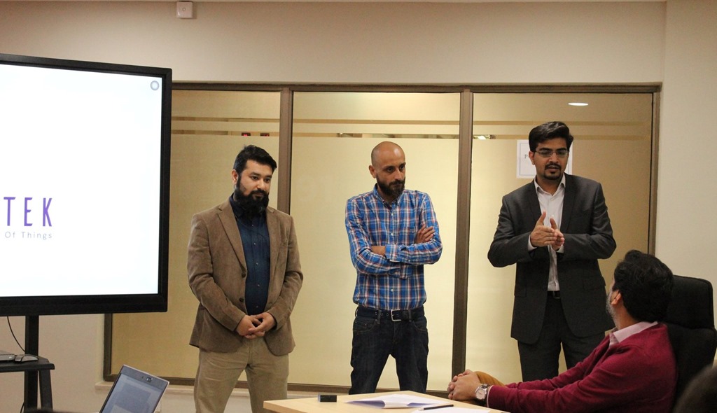 A startup pitching during the 8th Startup Selection Board