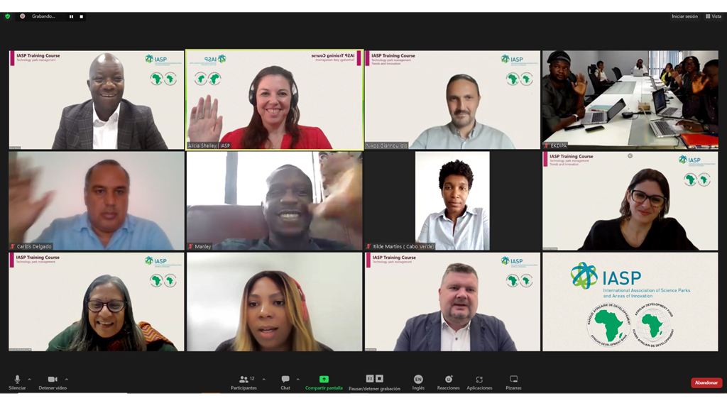 Zoom call with speakers and participants