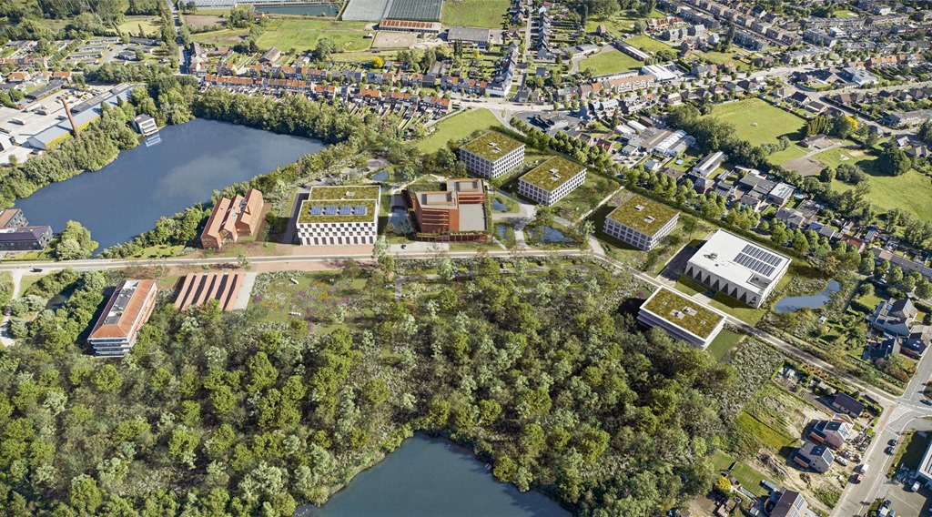 An aerial view of Science Park University of Antwerp