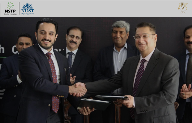 Director NSTP and CEO, AKD Group UK, sign the strategic partnership agreement for the launch of the DefTech Program