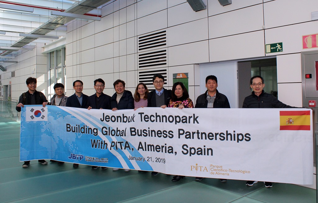 Members of the Korean delegation with Trinidad Cabeo (3rd from right)