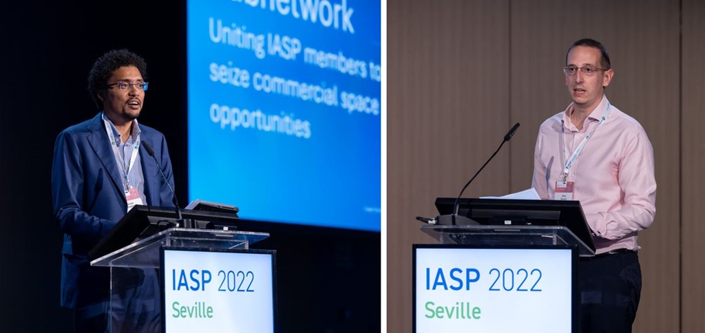 Olivier Zephir and Tim Riches announcing the Space and Sustainability subnetworks