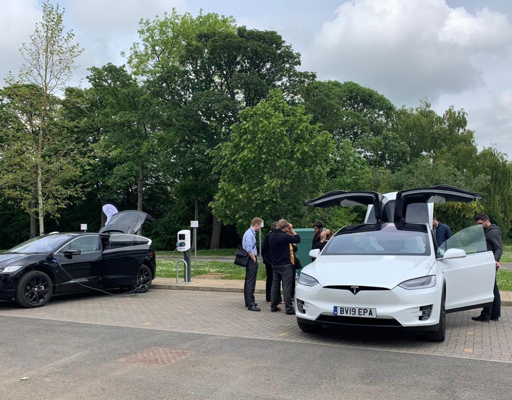 The ultra fast charging stations in use at NETPark