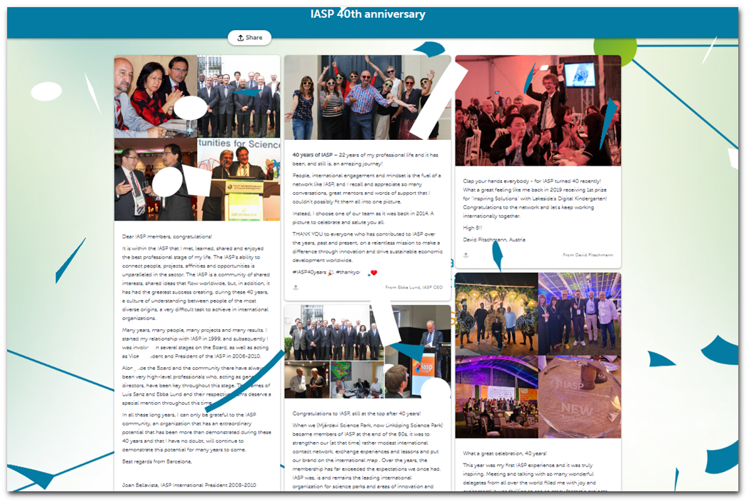 IASP anniversary kudoboard - share your story!