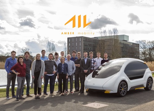 Amber Mobility with one of their electric cars