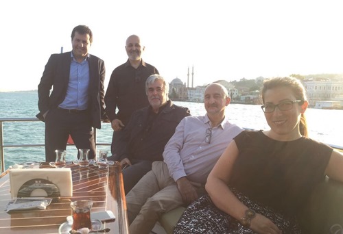 Steering Committee members relax on the Bosphorus