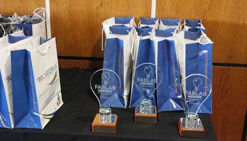 The FabLab winners' trophies