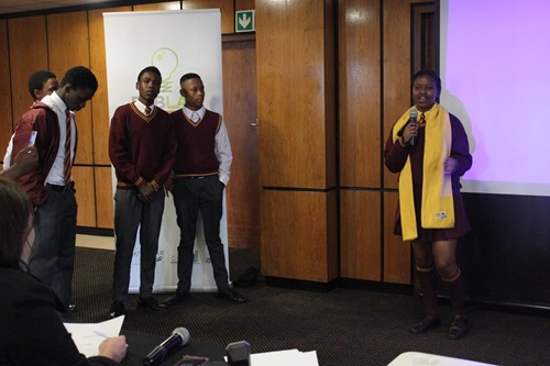 Some of the young people pitching their technology