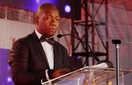 McLean Sibanda at the awards ceremony