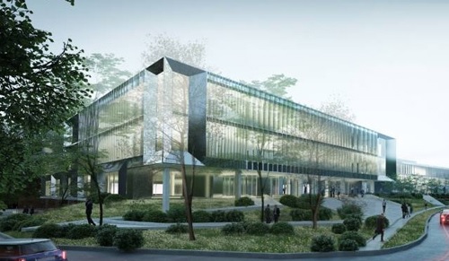 Architect's drawing of the new biohub