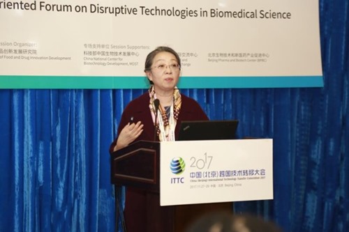 Zhang Xiuying (Zhongguancun Haidian Science Park) addresses the forum