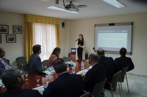 Alicia Shelley with the delegation from Puerto Rico