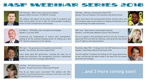 The 2018 IASP webinar series