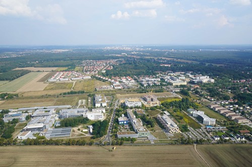 An aerial view of Potsdam Science Park