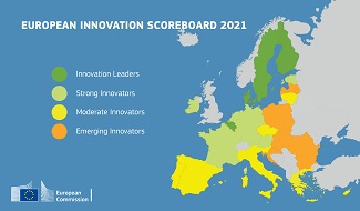 2021 EIS map of innovation performance