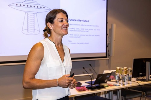 Daria Krivonos from CIFS, Denmark, leading the Megatrends workshop