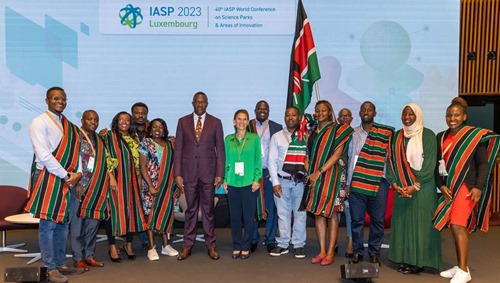 Konza Technopolis team with Cabinet Secretary Eliud Owalo and IASP CEO Ebba Lund