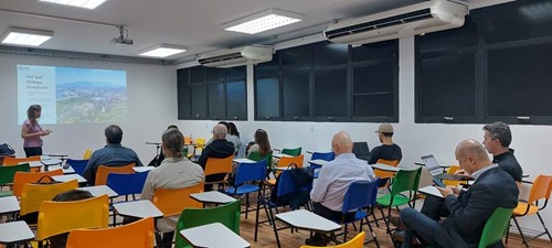 Laura Monasterio presenting the case study of Malaga TechPark