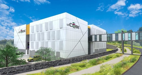 Architect's image of Technopole La Réunion's new building Le Cube