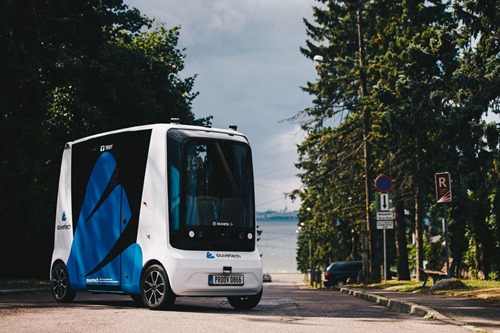 Auve Tech self-driving vehicle in Pirita