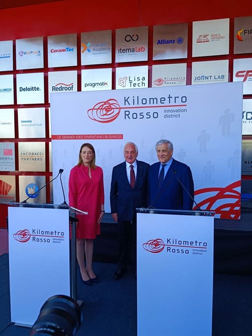European Parliament President Roberta Metsola attending Kilometro Rosso event