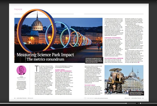 Feature by Luis Sanz on measuring science park impact
