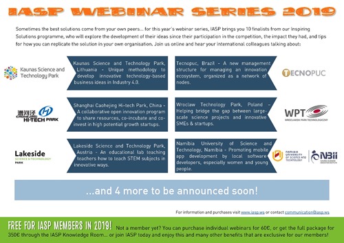 The 2019 webinar series