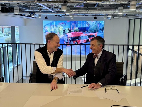 Gavin Poole, CEO of Here East (left) and Jean Pierre Mascarelli, President of the Sophia Antipolis Foundation (right)