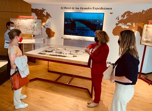 Part of the exhibition about the first circumnavigation of the world at the Barcelo hotel