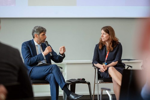 IASP International President Salvatore Majorana and Dr Anna Christmann (SAI Europe) ©sevensmaltry