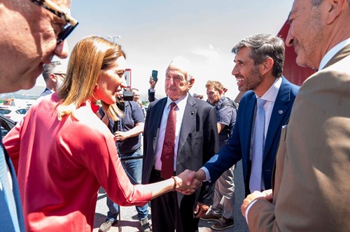 IASP VP Savatore Majorana welcomes European Parliament President Roberta to Kilometro Rosso