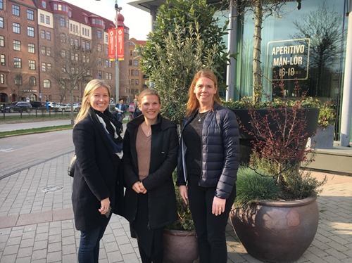 With Maria Ådahl (right) and Amanda von Matern