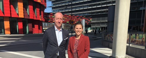 Ebba Lund with Lindholmen CEO Tord Hermansson