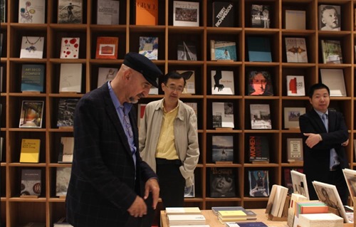 Luis Sanz browses in one of Caohjeng Hi Tech Park's on site bookshops