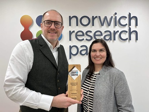 Mobilityways Award - Dr Nick Goodwin, Chief Operating Officer and Alexia Mlynarska, Community Development Manager, both of Anglia Innovatio
