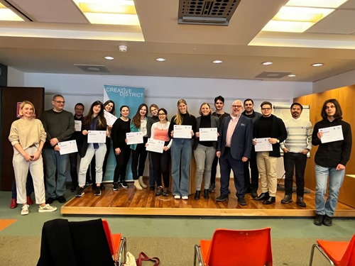 Participants receive certificates at the end of the Fight Climate Change training course