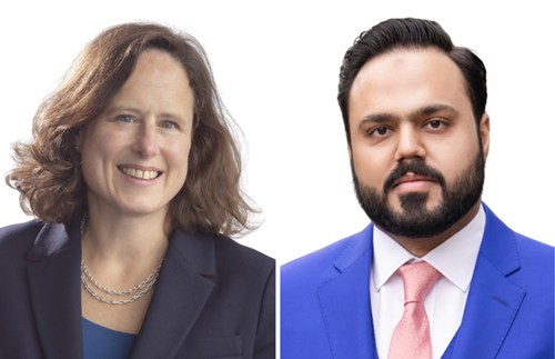 Roz Bird (L) leads Women in IASP while Yaruq Nadeem (R) coordinates IASP Sustainability,