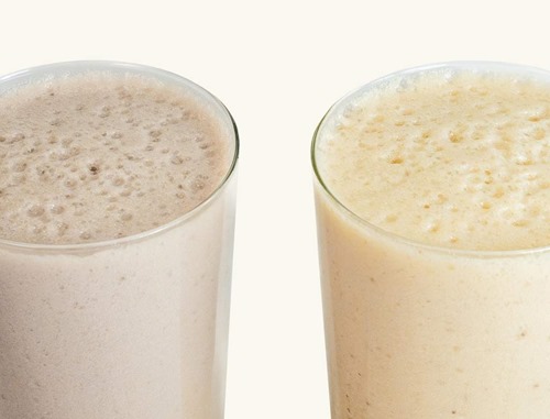 Smoothie comparison, left Cavendish, right Tropic banana