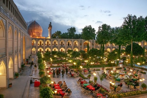 The Abbasi Hotel courtyard