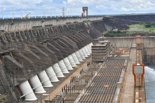 The Itaipu hydroelectric dam