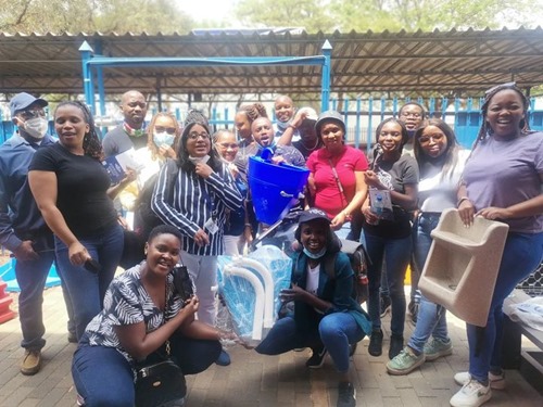 The Loo Afrique team with some of their products