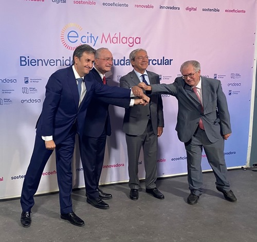 Director of Malaga TechPark Felipe Romera (far right) at the #eCityMalaga launch