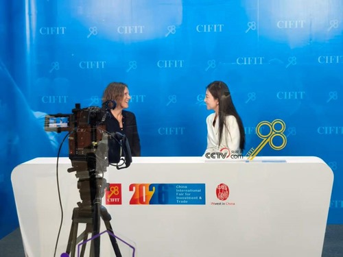 IASP CEO Ebba Lund being interviewed